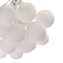Savino Medium Cloud Brass Frosted Glass 3 Light Pendant